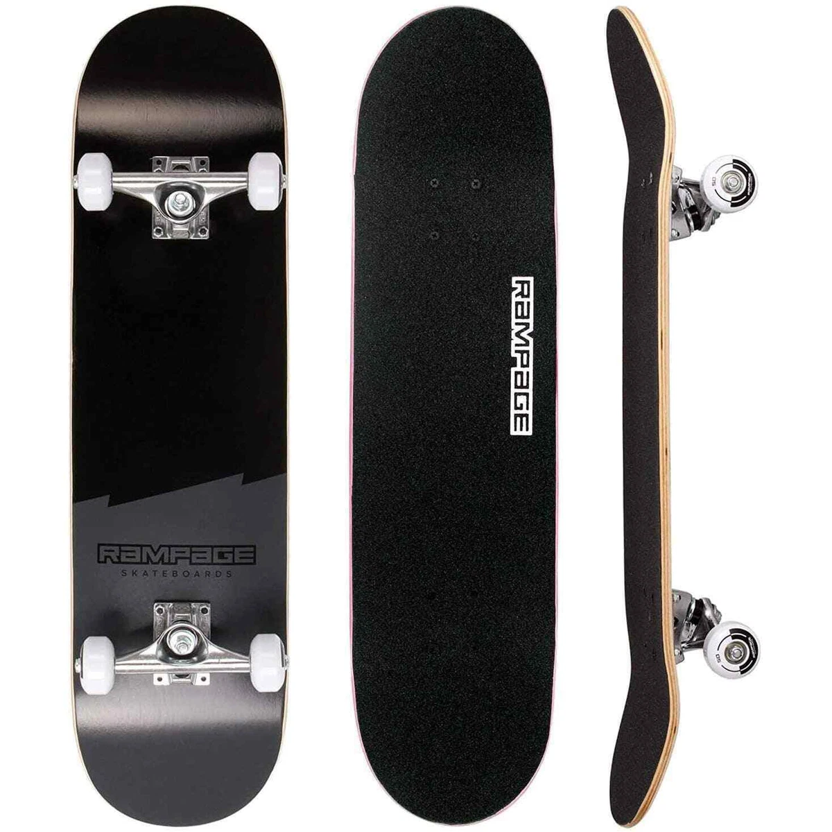 Rampage Plain Third Complete Skateboard