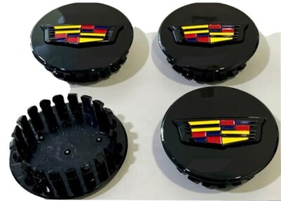 4PCS OF 2015-2020 ESCALADE ESV WHEEL CENTER CAP  CADILLAC COLOR CREST LOGO 67mm