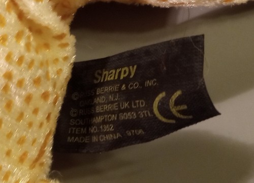 "Sharpy" Beanbag Shark 🦈 Plush. Russ. 8" Long.  - Picture 5 of 7