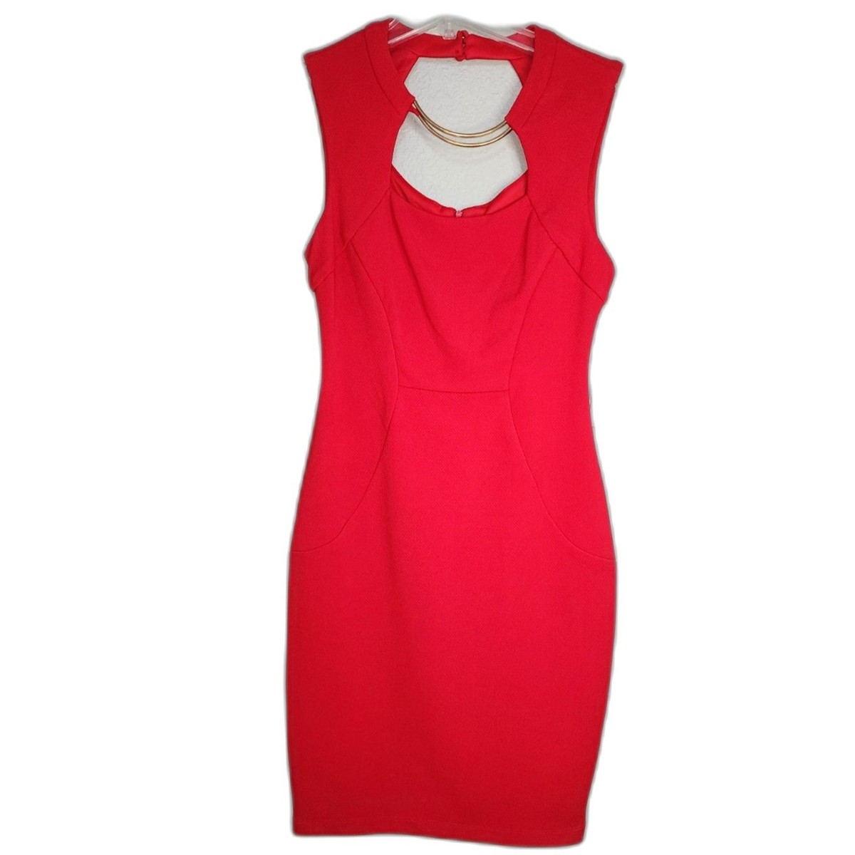 bisou bisou red dress Bisou Bisou Red Lace Dress, Cold Shoulder Bodycon, Size 6
