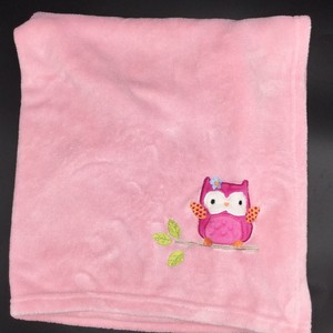 pink owl blanket