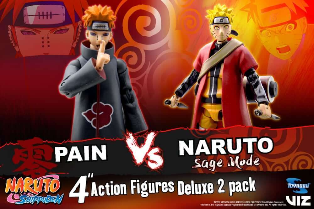 Naruto vs Pain Pack Sage Mode Action Figure Deluxe 2-pack Toynami