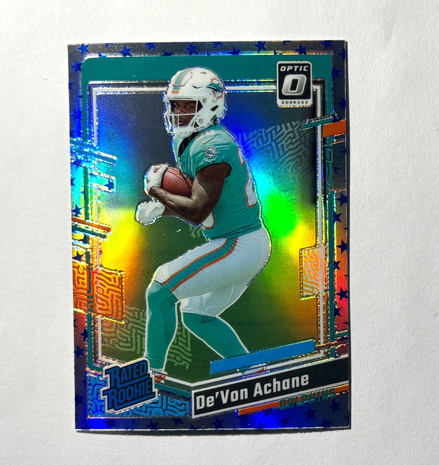 2023 Donruss Optic De'Von Achane RC Stars Holo Prizm SP Rated Rookie #269