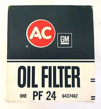 AC Delco PF 24 Oil Filter 6437462 OEM GM '59-'83 Buick,Olds,Pontiac,Amer. Motors