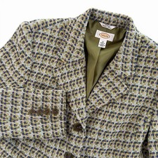 VTG Talbots Tweed Blazer Jacket Women 12 Italian Wool Career Work office Causal