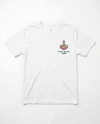 Retro Arcade Champ T-Shirt - Vintage Joystick Graphic Gaming Tee - Unisex Gildan