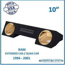 Dodge Ram Extended Cab  Quad Cab 1994-2001 10" Dual Sub Box Subwoofer Enclosure