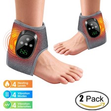 2pack Foot Ankle Massager for Pain Relief 4 Heating Levels, 4 Vibration Modes