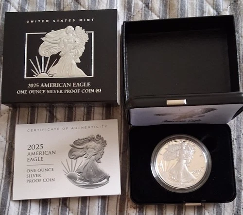 American Silver Eagle 2025-s Proof With Mint Box And Coa