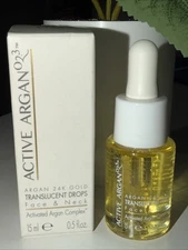 NEW SEALED Active Argan Argan 24K Gold Translucent Drops Face & Neck 0.5fl.0z