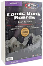 100 BCW Regular Comic Book Backing Boards 6-7/8" x 10-1/2" Storage Protection