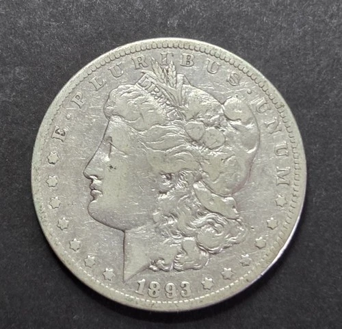 1893-CC Morgan Dollar, VG Cleaned