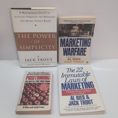 Marketing Warfare Al Reis and Jack Trout 4 Book Lot Business Entrepreneur Sales