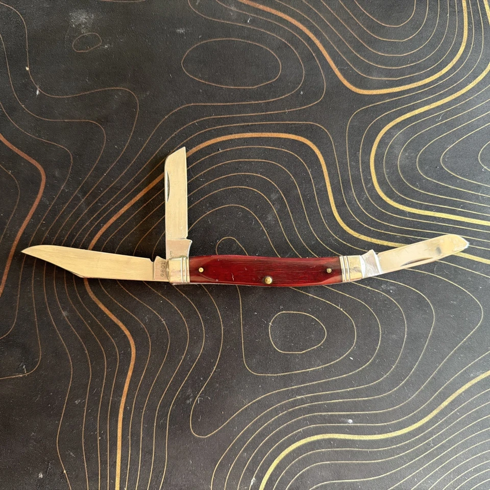 Navaja de bolsillo Schrade Herritage 1984 3 hojas hueso rojo Foto 2 de 4