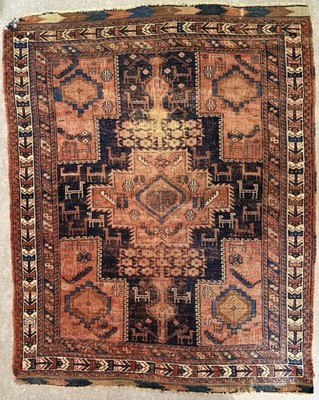 Antique Caucasian Kazak Rug (Karabagh/Karachopf) Hand-Knotted Wool, 5 8  × 4 6 