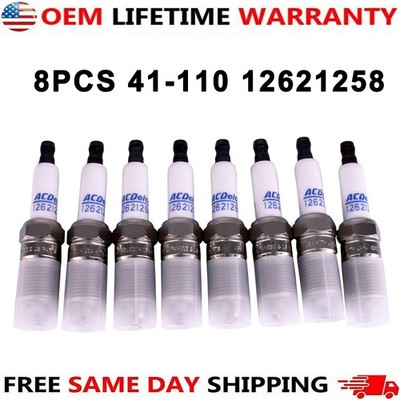 8PCS ACDelco Iridium Spark Plugs For Chevy GMC 4.8L 5.3L 6.0 41-110 12621258