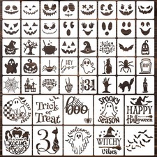 Halloween Stencils for Painting Small Pumpkin Face Stencils