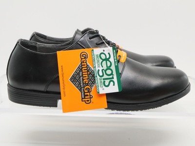 Genuine Grip 9540  Mens Slip-Resistant Leather Oxfords Work Shoe Black Size 13M