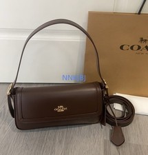 Etta Small Flap Shoulder Bag CCV63 brown