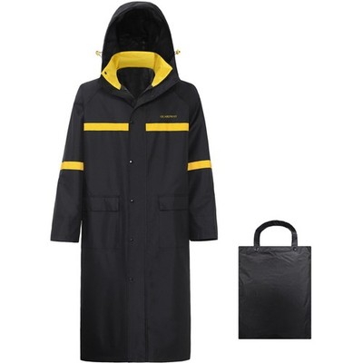 Long Rain Coats for Men Waterproof Hooded Rain Jacket Packable Rain Gear for ...