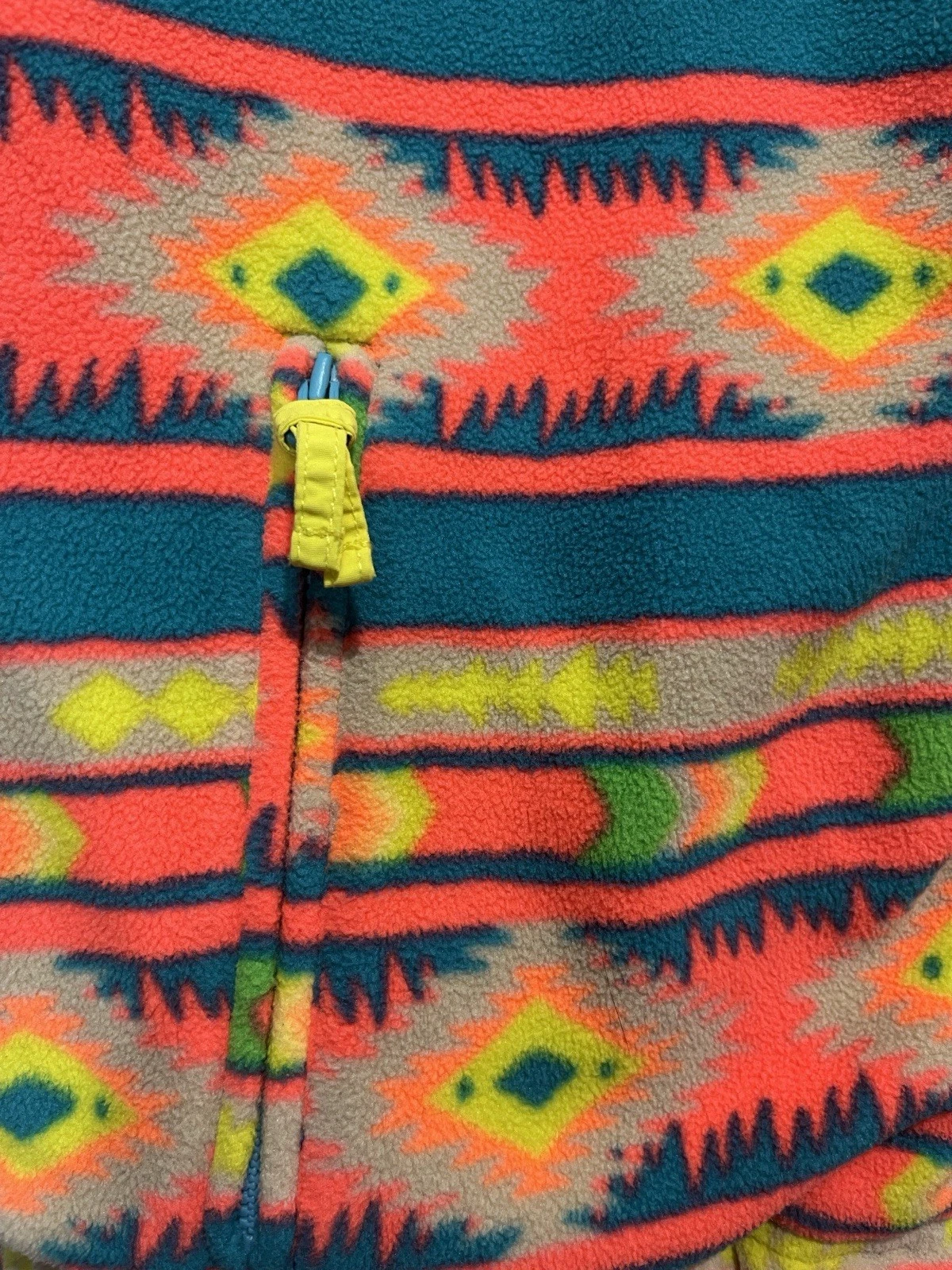Chubbies Reversible Fleece Pullover Vest Adult Medium Aztec Neon Color Block image 15