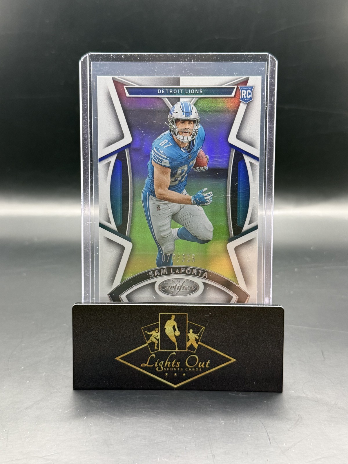 2023-24 Certified Sam LaPorta #138 Rookie Mirror #077/325 Detroit Lions RC