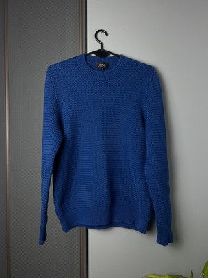 A.P.C. Wollpullover Blau Chunky Knit Herren Grosse XS APC Paris