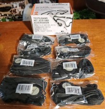 Image of 8 Durable Textile Lanyard with Badge Reel Black 8223/01
