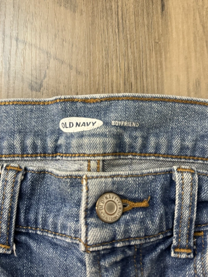 Женские джинсовые шорты Old Navy Boyfriend размер 4 синие повседневные 99% хлопок - Изображение 2 из 4