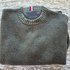 Tommy Hilfiger Olive Green Long Sleeve Sweater Medium 168 MINT FREE SHIPPING 