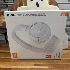 JBL Tune 520BT Pure Bass Wireless Bluetooth Headphones White - BRAND NEW