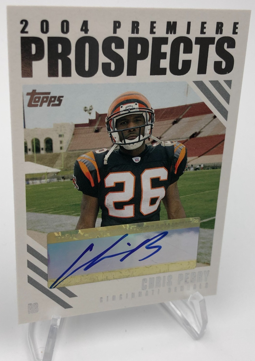CHRIS PERRY ROOKIE AUTO Card 2004 Topps Signed RARE/100 RC MICHIGAN BENGALS
