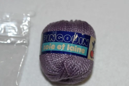 LOT of 10 Pingouin 50/50 SILK SKEINS, color 6, FRANCE Soie et Laine image 3