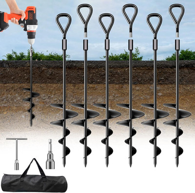 18''/30'' Long Ground Anchor, Heavy Duty Earth Anchors Ground Anchors Screw in Ki