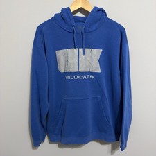 VTG Kentucky Wildcats Hoodie Sweatshirt Mens Large Blue NCAA Basketball P2 Pro