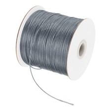 Dark Grey 0.5mm Waxed Cord 175 Yard Wax Bead Thread String for Jewelry Making