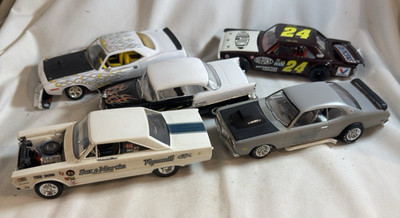 Lot of 5 Well Built Model Cars Junkyard - Custom Hot Rods, Plymouth, Chevy, AMT