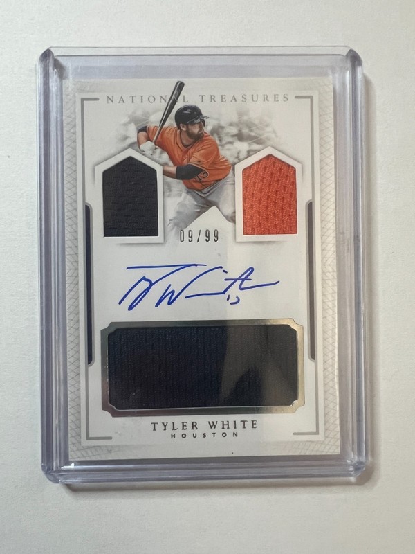 2016 Panini National Treasures Baseball Tyler White Triple Patch Auto 09/99