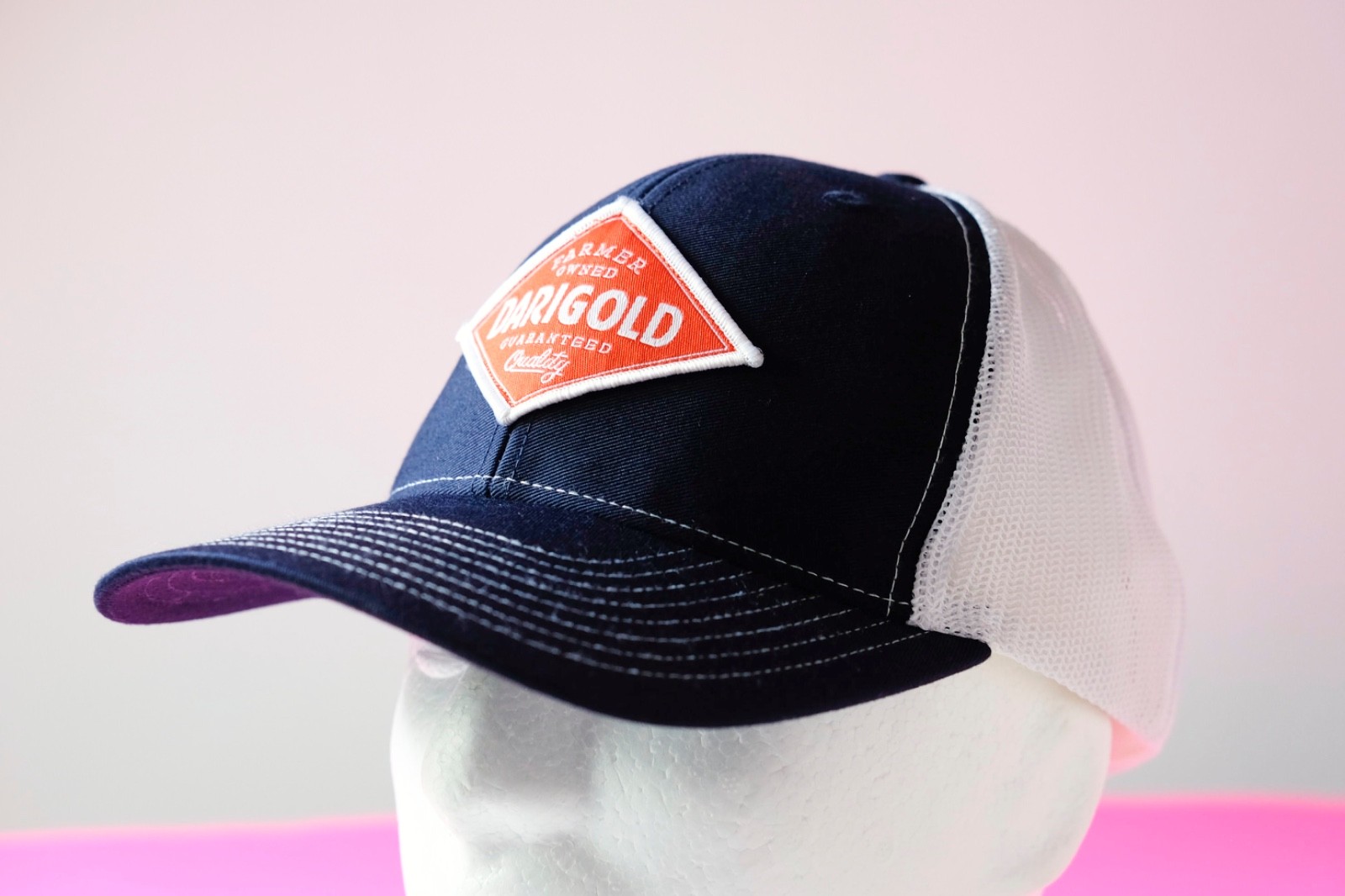 Darigold Diamond Patch Trucker Hat Logo Navy Blue… - image 2