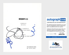 BRAD PITT JULIA ROBERTS DAMON AUTOGRAPH SIGNED OCEAN'S 11 FULL MOVIE SCRIPT ACOA