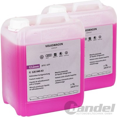 2x5L ORIGINAL G12evo KÜHLERFROSTSCHUTZ FERTIG-MIX -25°C passend für VW AUDI