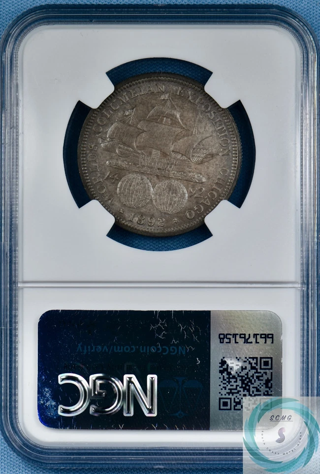 1892 Columbian Commemorative 50c NGC MS 65 w/CAC - Near Proof Like Patina - Image 2 of 4