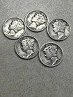 mercury dimes lot of 5