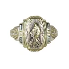 Vintage Sterling & 10k Gold 1949 Inglewood High School Class Ring Sz 5.5
