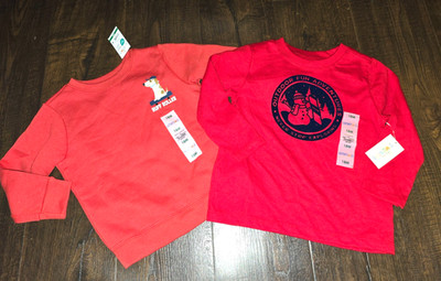 Garanimals Baby Boys' Dog Sweatshirt and Snowman Shirt  Size 18 Months NWT