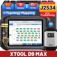 XTOOL D9MAX Bidirectional Diagnostic Tool J2534 ECU Programming Key Programmer