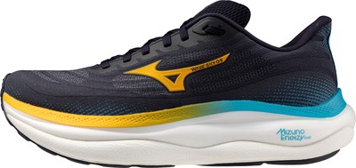 Mizuno Wave Sky 9 Herren Laufschuhe blau gepolstert Carbon Komfort Run Turnschuhe