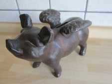 gefl&uuml;geltes Schwein Gusseisernes Schwein mit Fl&uuml;gel 1,67kg Gusseisen Sparschwein