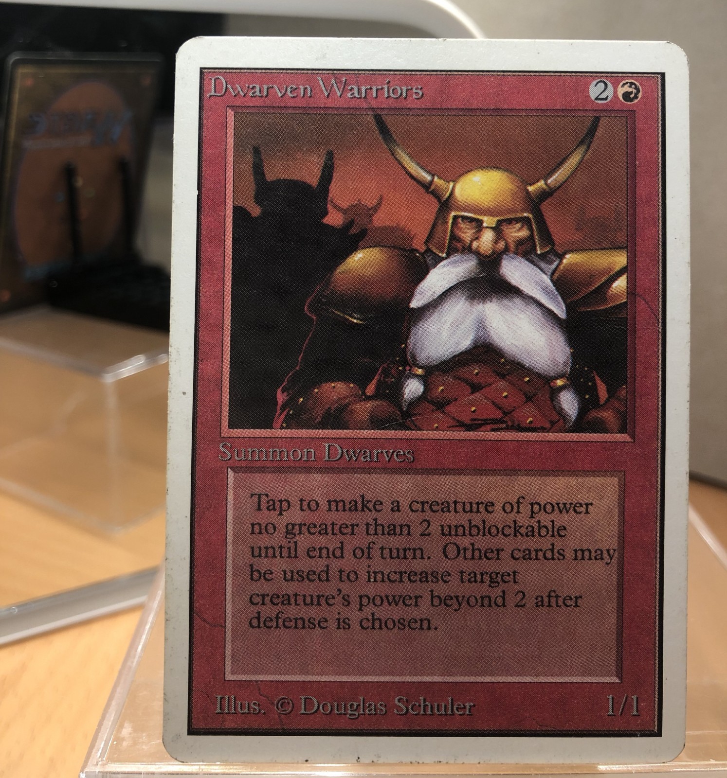 Magic: The Gathering mtg: Unlimited ed. Dwarven Warriors, red creature