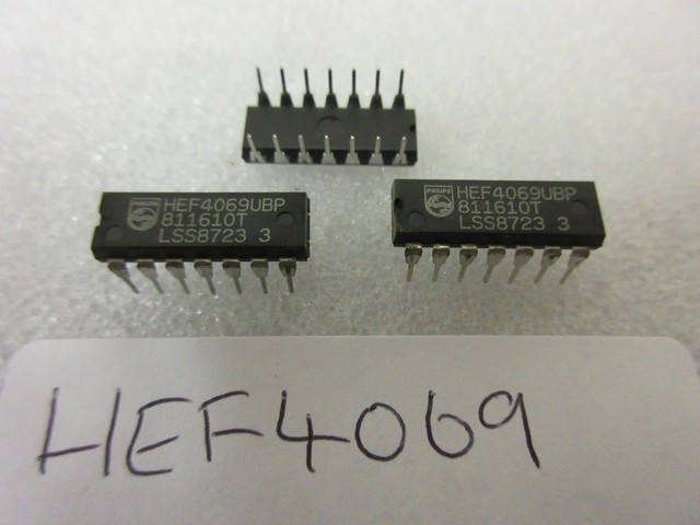 1x FHILIPS HEF4069UBP HEF4069 14-PIN Semiconductors & Actives ...